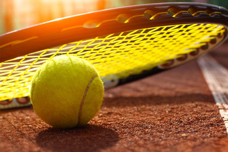 tennis racket and ball