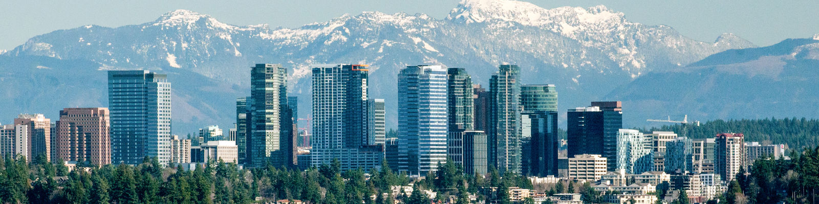 Bellevue Skyline beneath Rainier