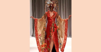 Dresses by Luly Yang, including this one, will be among the artworks on display at the AANHPI exhibition.